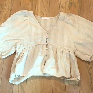 Cropped, button down top